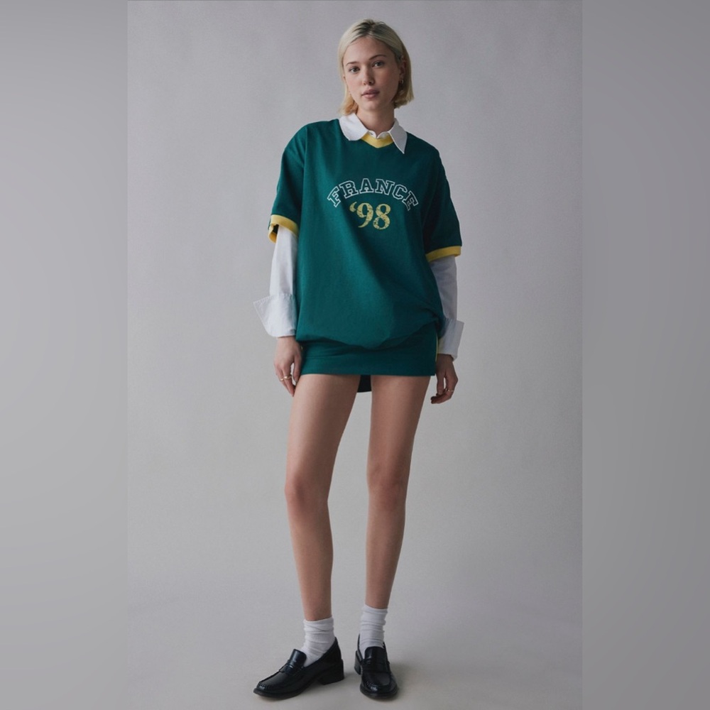 1998 France Oversized V-Neck Jersey Tee
